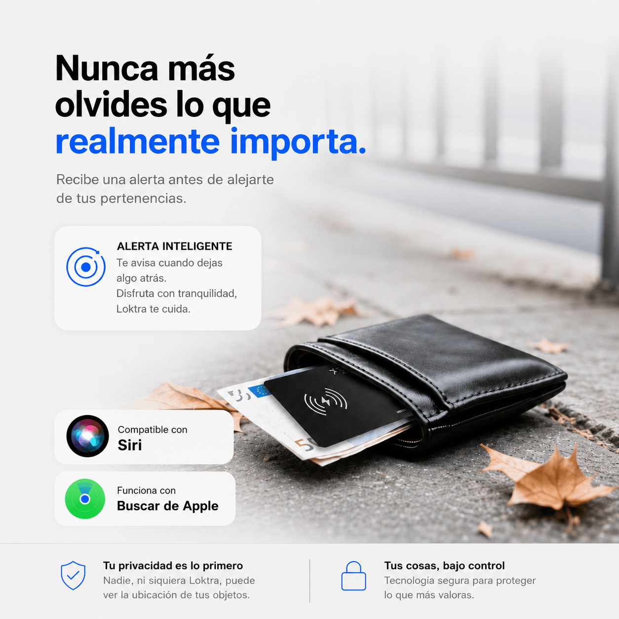 Loktra Smart Wallet Card para Iphone - Loktra