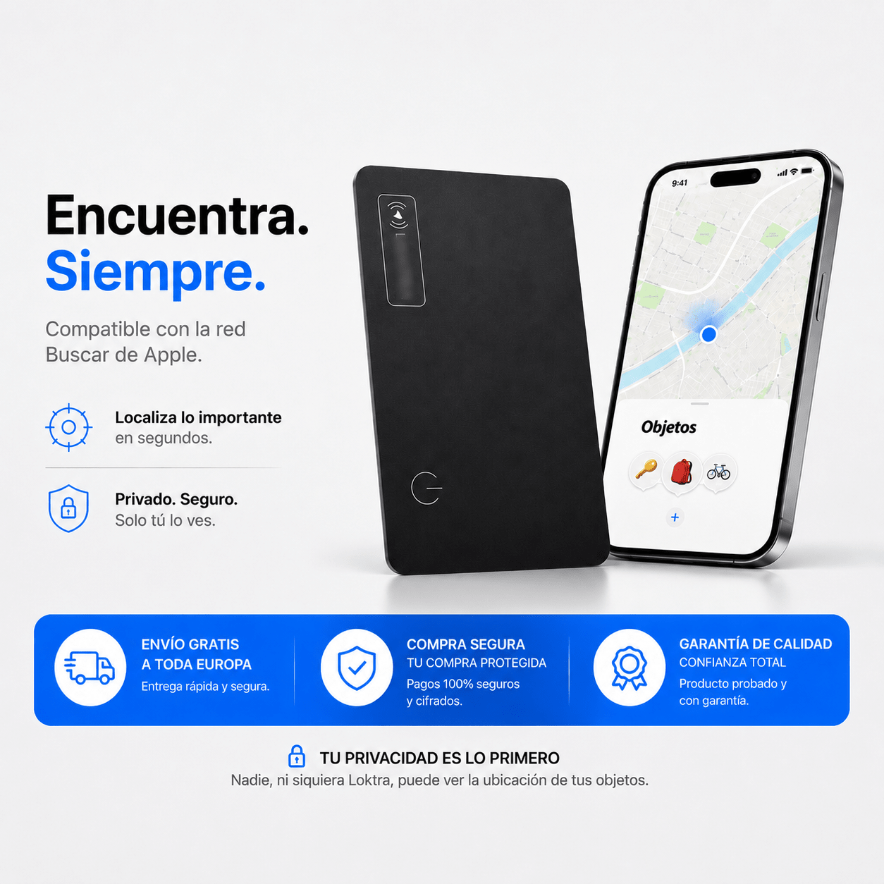 Loktra Smart Wallet Card para Iphone - Loktra